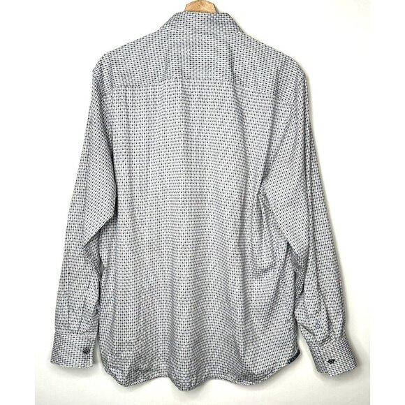 Robert Graham Mens Shirt Button Up Geometric Modern Americana Long Sleeve XL - Picture 2 of 13